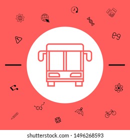 Bus line icon. Graphic elements for your design