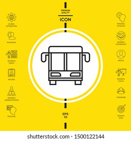 Bus line icon. Graphic elements for your design