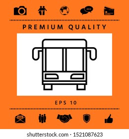 Bus line icon. Graphic elements for your design