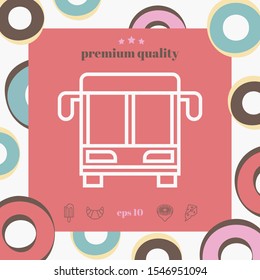 Bus line icon. Graphic elements for your design