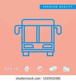 Bus line icon. Graphic elements for your design