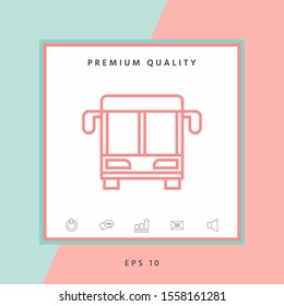 Bus line icon. Graphic elements for your design