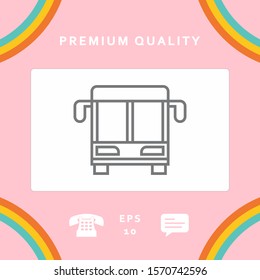 Bus line icon. Graphic elements for your design