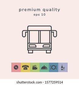 Bus line icon. Graphic elements for your design