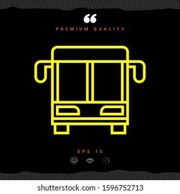 Bus line icon. Graphic elements for your design