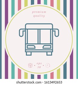 Bus line icon. Graphic elements for your design