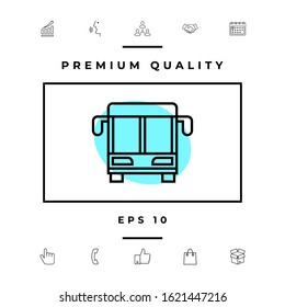 Bus line icon. Graphic elements for your design