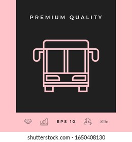 Bus line icon. Graphic elements for your design