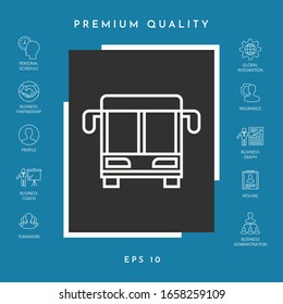 Bus line icon. Graphic elements for your design