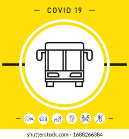 Bus line icon. Graphic elements for your design