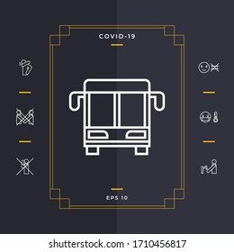 Bus line icon. Graphic elements for your design