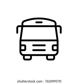 Bus line icon. High quality black outline logo for web site design and mobile apps. Vector illustration on a white background.