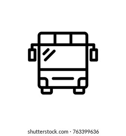 Bus line icon. High quality black outline logo for web site design and mobile apps. Vector illustration on a white background.