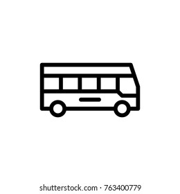 Bus line icon. High quality black outline logo for web site design and mobile apps. Vector illustration on a white background.