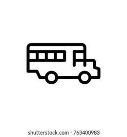 Bus line icon. High quality black outline logo for web site design and mobile apps. Vector illustration on a white background.