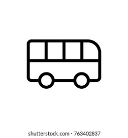 Bus line icon. High quality black outline logo for web site design and mobile apps. Vector illustration on a white background.