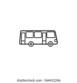 Bus line icon, navigation and transport sign, vector graphics, a linear pattern on a white background, eps 10.