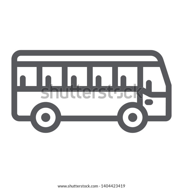 Bus line icon, transport and transportation, traffic\
sign, vector graphics, a linear pattern on a white background, eps\
10.
