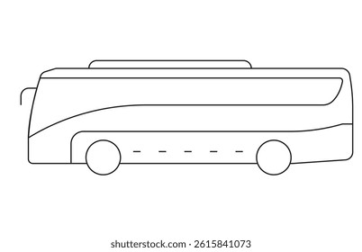 bus line icon vector art with white background.