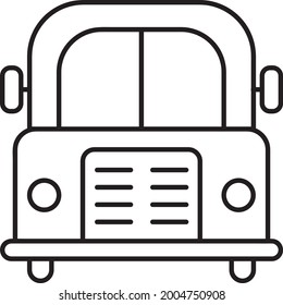 Bus line icon vector design template and illustration with editable stroke