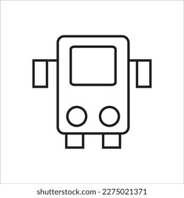 icono de vector nuevo de línea de bus