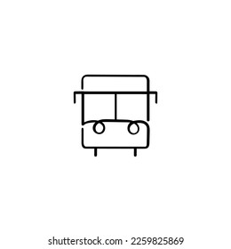 Diseño de iconos de estilo de línea de bus