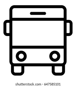 Bus Line Vector Icon