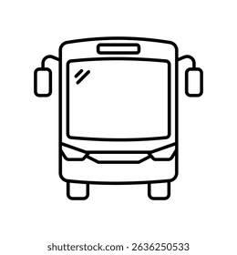 Bus line vector icon on eps 10 with a white background