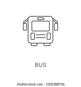 Bus linear icon. Bus concept stroke symbol design. Thin graphic elements vector illustration, outline pattern on a white background, eps 10.