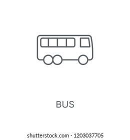 Bus linear icon. Bus concept stroke symbol design. Thin graphic elements vector illustration, outline pattern on a white background, eps 10.