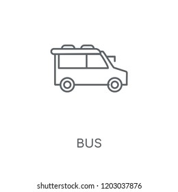 Bus linear icon. Bus concept stroke symbol design. Thin graphic elements vector illustration, outline pattern on a white background, eps 10.