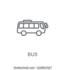 Bus linear icon. Modern outline Bus logo concept on white background from Transportation collection. Suitable for use on web apps, mobile apps and print media.