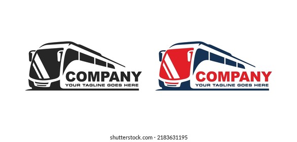 Design-Vektorgrafik des Bus-Logos. Reisebuslogo
