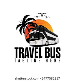 Bus logo design vector. Travel bus logo