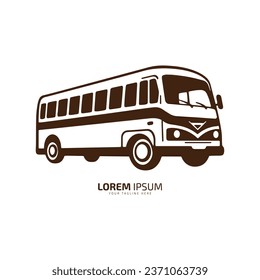 Bus logo school bus icon silhouette vector isolated design black bus