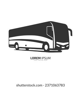 Bus logo school bus icon silhouette vector isolated design on white background