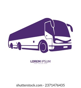 Bus logo school bus icon silhouette vector design