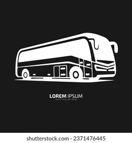 Bus logo school bus icon silhouette vector isolated