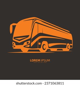 Bus logo school bus icon student bus silhouette vector isolated design