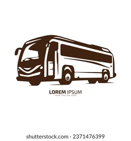Bus logo school bus icon students bus silhouette vector isolated design