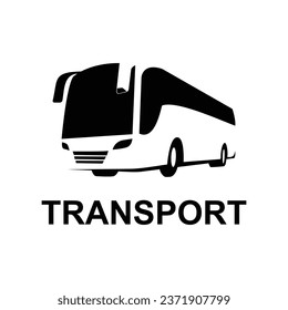 Transporte vectorial de la plantilla del logotipo del bus