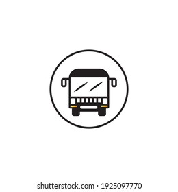 Buslogo Transport Vektorgrafik-Umrisslinie