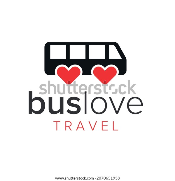 bus love travel
logo icon vector template