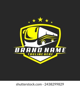 vector de diseño de logotipo de lujo de autobús