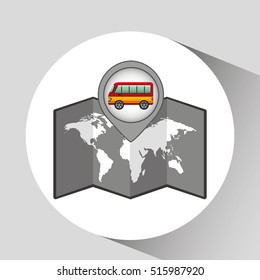 bus map pointer design vector illustration eps 10