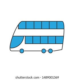 Bus minimal line icon vector