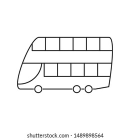 Bus minimal line icon vector