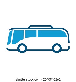 Bus Minimal Logo Icon tour bus Flat Pictogram Symbol 