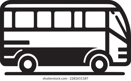 Bus Minimalistic Logo Monochrome Design Style