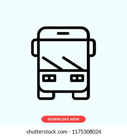 Bus modern vector style. Bus icon concept. Bus icon for web and app.